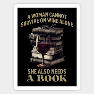 Wine Drinker Book Lover Sticker